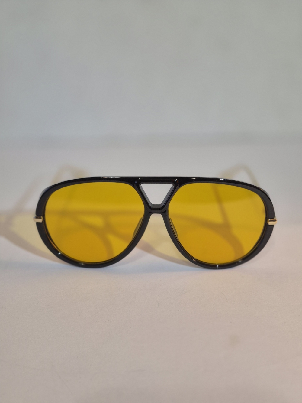 Men's Black Frame Sunglasses with Yellow Lenses
